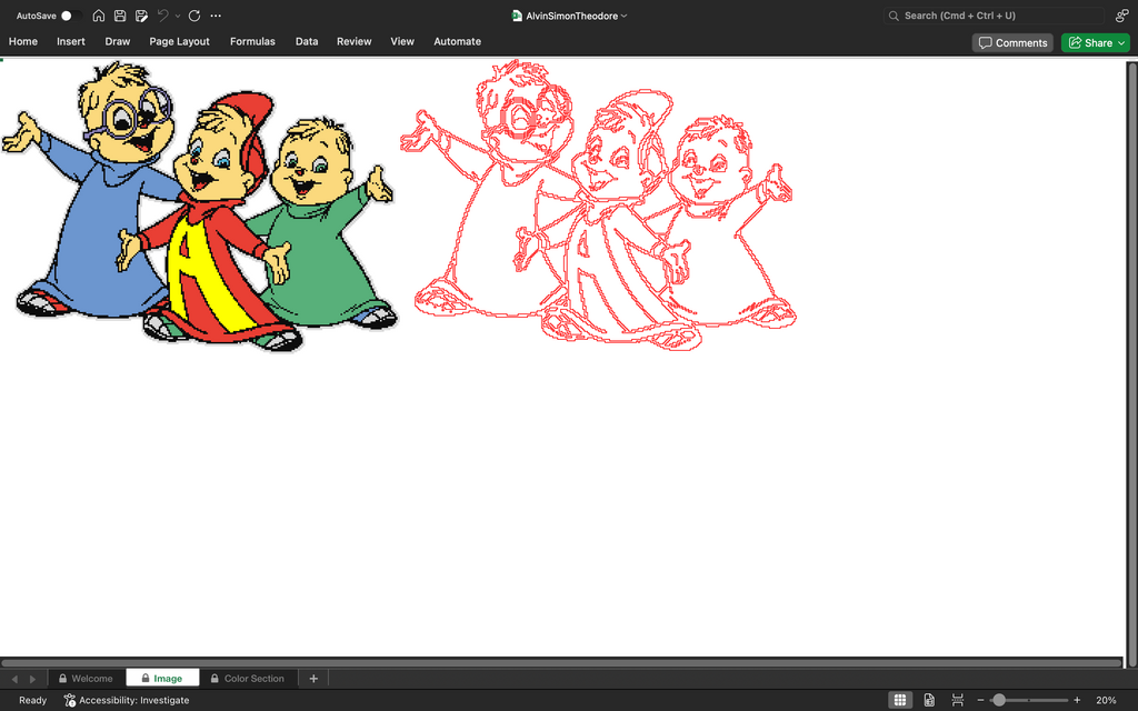The Chipmunks cartoon pixel art