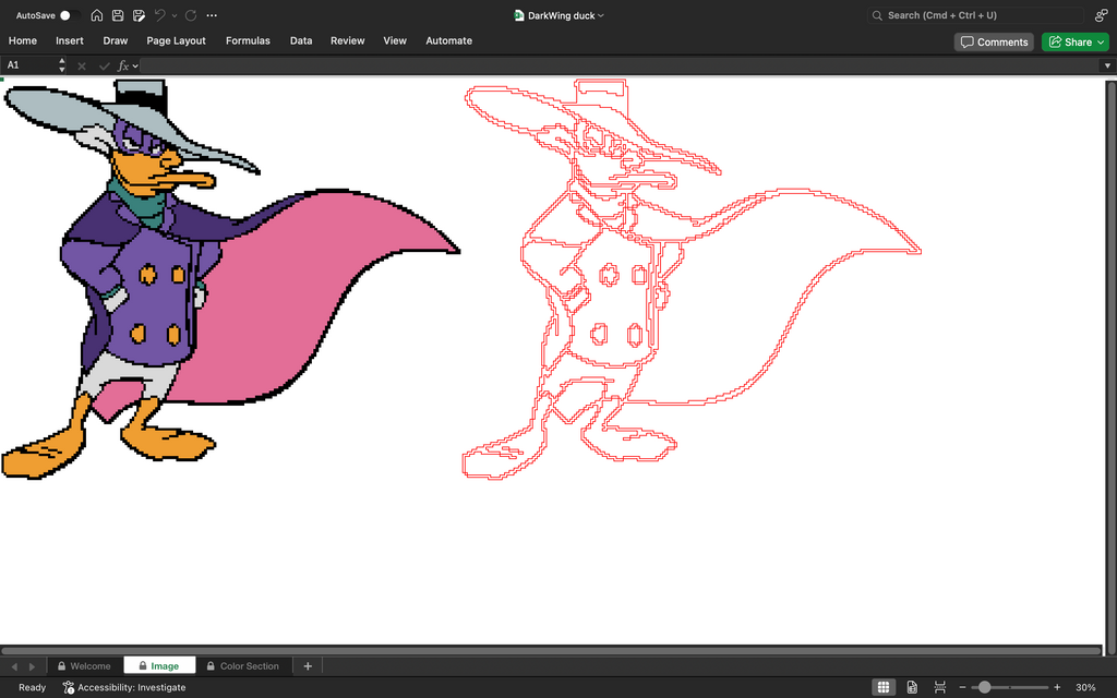 Darkwing Duck cartoon pixel art