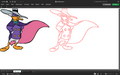 Darkwing Duck cartoon pixel art