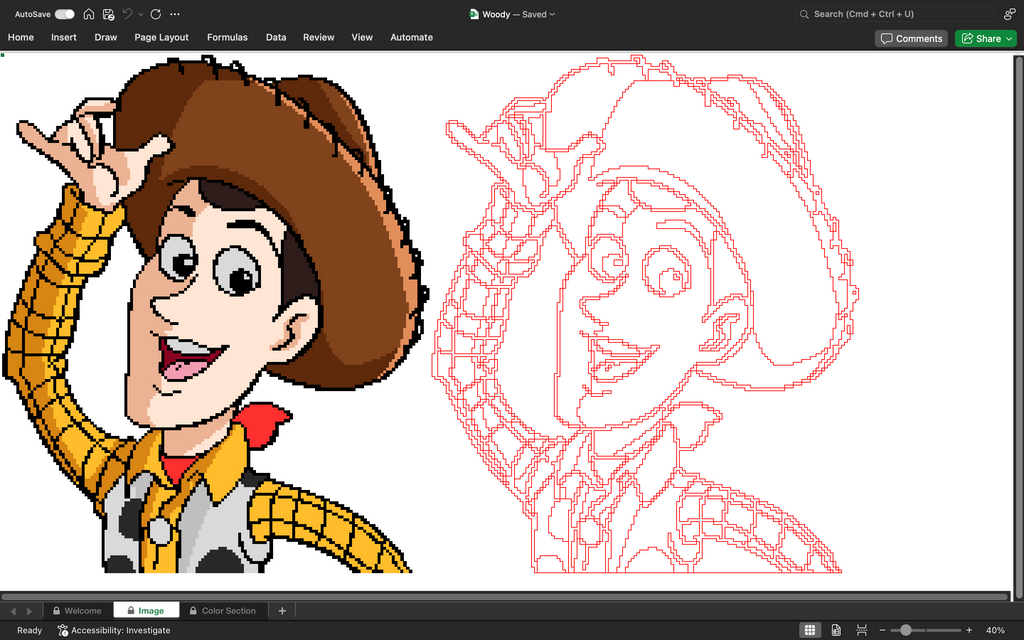 Woody cartoon pixel art