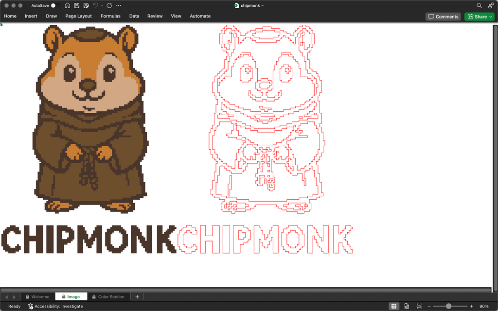 Chipmunk pixel art A.I.
