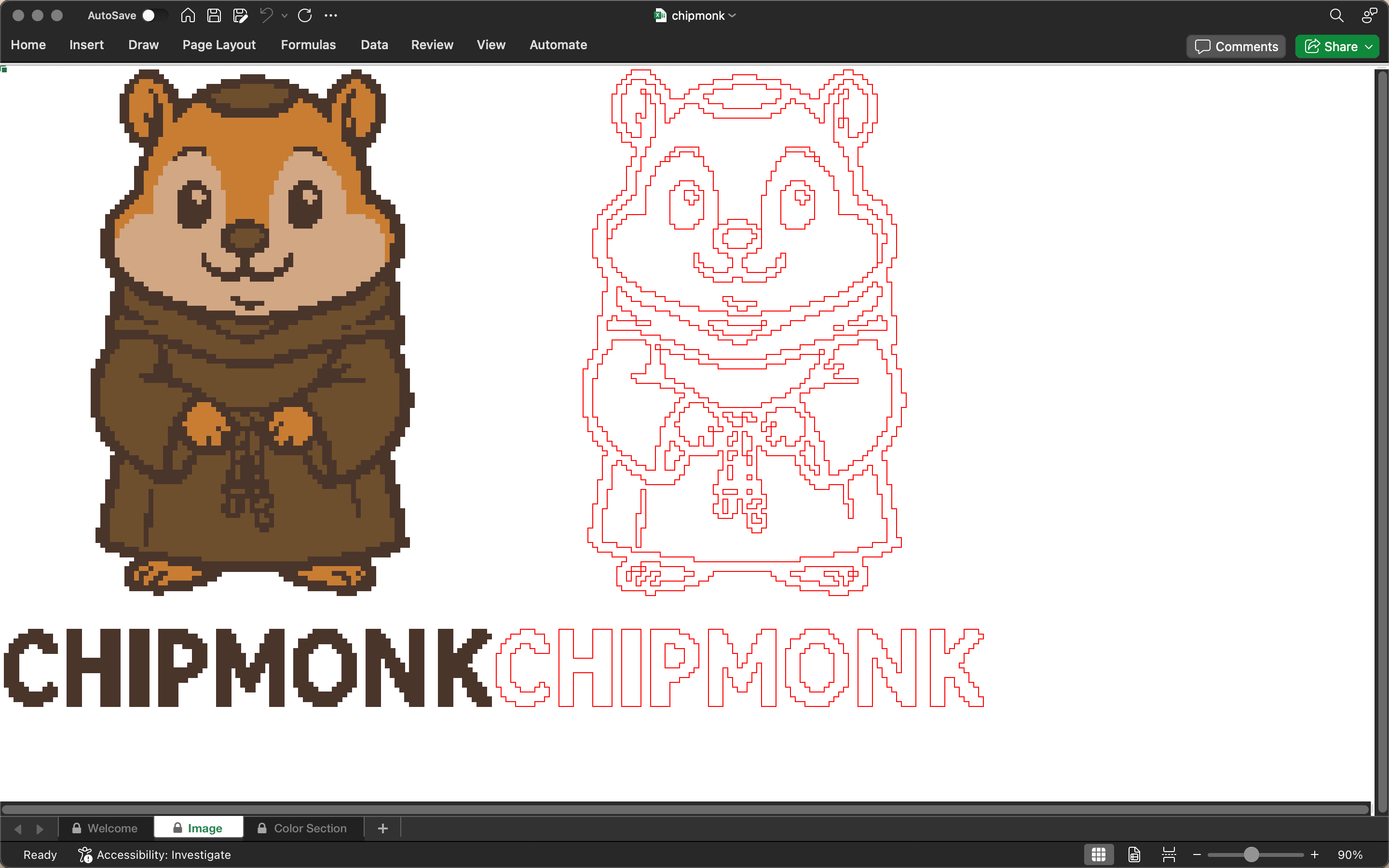 Chipmunk pixel art A.I.