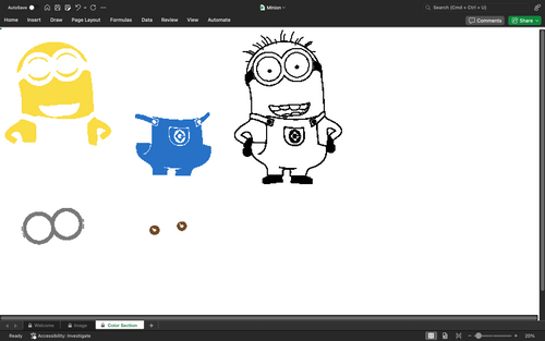 Minion pixel art cartoon