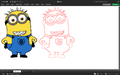 Minion pixel art cartoon