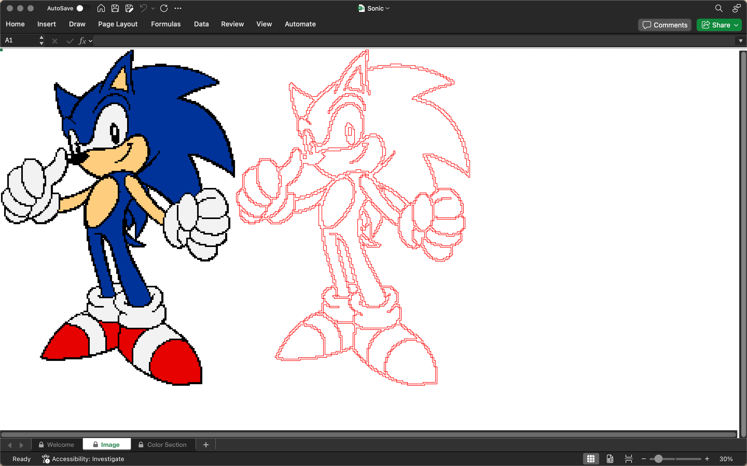 Sonic the Hedgehog pixel art cartoon