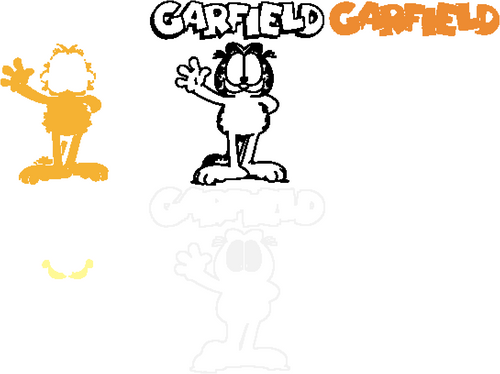 Garfield pixel art cartoon