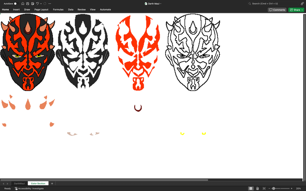 Darth Maul pixel art