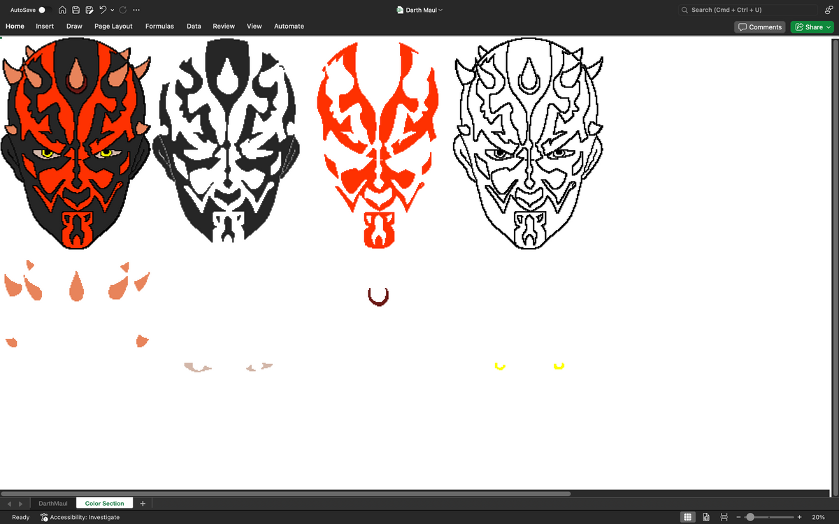 Darth Maul pixel art