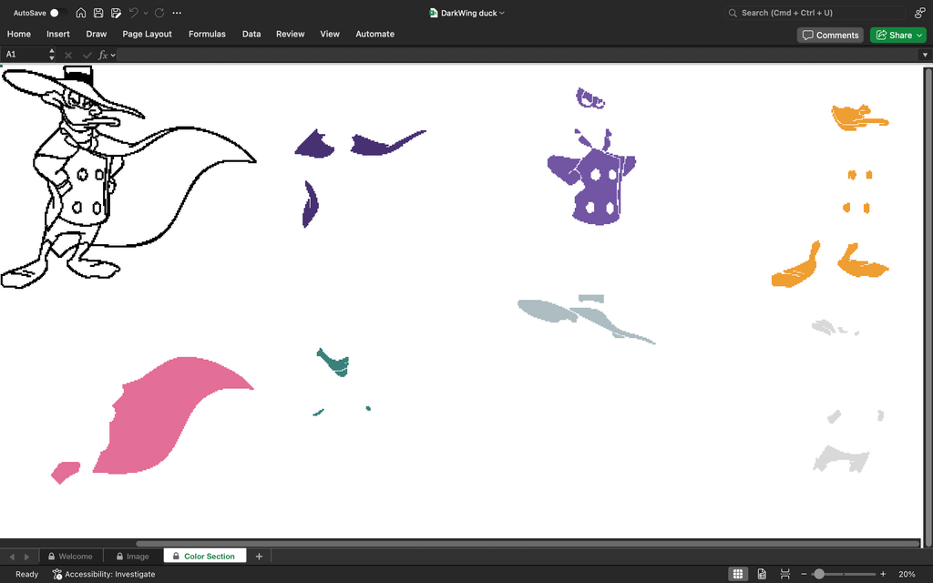 Darkwing Duck cartoon pixel art