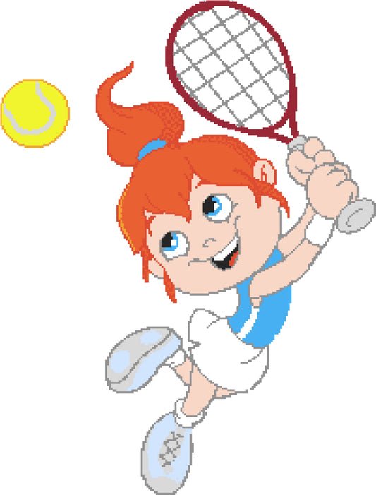 Girl Playing Tennis