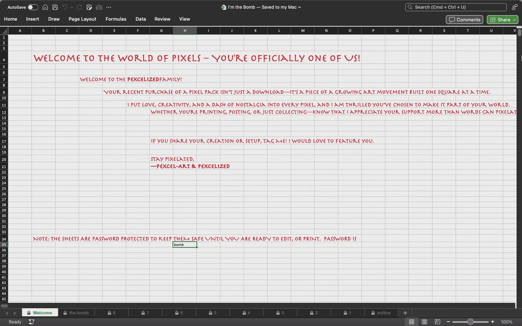 I'm the bomb Pixel art