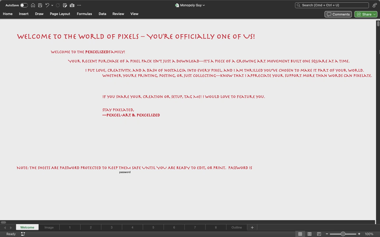 Monopoly Guy pixel art