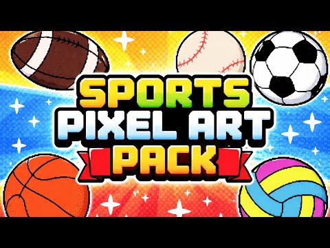 Sports balls pixel art